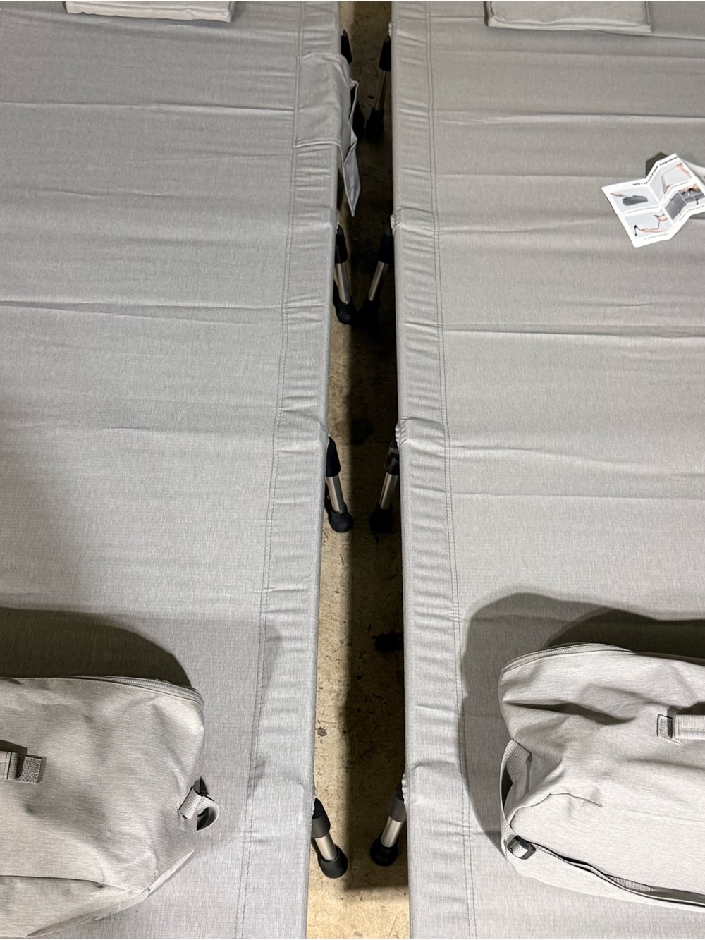 Ultralight Folding Camping Cot Set of 2 | 7075 Aluminum | Grey